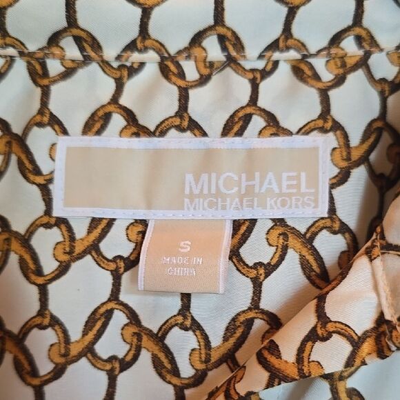 MICHAEL KORS Chic Geometric Print Blouse, NWOT! - Picture 2 of 7